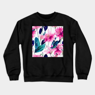 Colorful watercolor leaves pattern Crewneck Sweatshirt